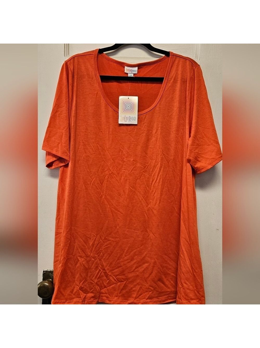 LULAROE W/TAGS Vibrant Orange Short Sleeve Top 2XL